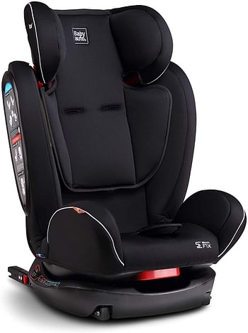 Babyauto NOE FIX 0123 Car Seat (Suitable for 0-12Years), Black Isofix Base, Black.