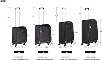 AmaznBasics Softside Trolley Luggage - 29-inch, Black