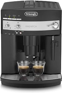 De'Longhi Fully Automatic Bean To Cup Coffee Machine With Built in Grinder, One Touch Espresso Maker, Italian design, Best for Home & Office, Magnifica, Black, ESAM3000.B
