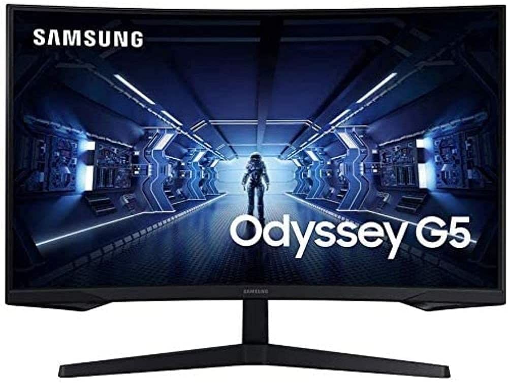 Samsung 32-Inch G5 Odyssey Gaming Monitor with 1000R Curved Screen, QHD,144Hz, 1ms, FreeSync Premium,Black-LC32G55TQWMXUE