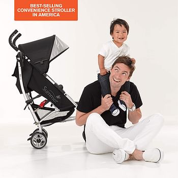 Summer Infant 3D lite Convenience Stroller - Black ( 6 Months to 4 Years) - 45.72 x 43.18 x 109.22 Cm.
