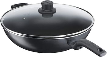 Tefal Cook Easy Xl 36 Cm Non Stick Wokpan With Lid, Aluminium - Black