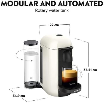 Nespresso 12411314 Vertuo Plus GCB2 White coffee machine