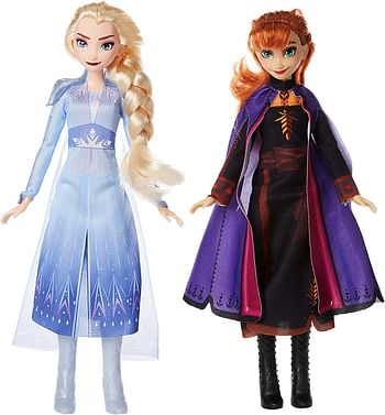 Disney Frozen Sledding Sven and Sisters Elsa and Anna Fashion Dolls With Sven Toy and Sled Inspired by Disney's Frozen 2 | Multicolor | One size.
