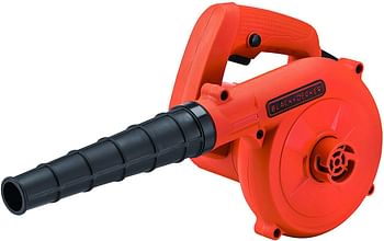 Black+Decker 530W 16,000 RPM Single Speed Electric Blower/Vacuum with Collection Bag for Home & Garden, Orange/Black - BDB530-B5