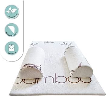 Moon Easy And Breathable Sleep Positioner With Bamboo Rayon Size 66X44X12Cm - White