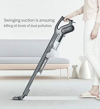 Deerma DX700S 2In1 Vertical HandHeld Vacuum Cleaner With Large Capacity Dust Box Low Noise Triple Filter Dust Collector, Grey