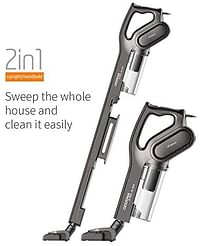 Deerma DX700S 2In1 Vertical HandHeld Vacuum Cleaner With Large Capacity Dust Box Low Noise Triple Filter Dust Collector, Grey