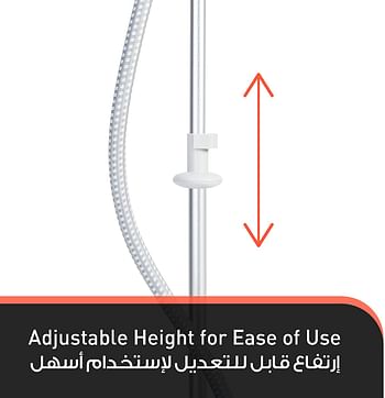 Panasonic Garment Steamer NI-GSE050ATH, 1800W, Lightweight Steamer Head, 2Stages Powerful Steam, Detachable Easy to Fill Water 2.0L Tank, 1Y White , One Size