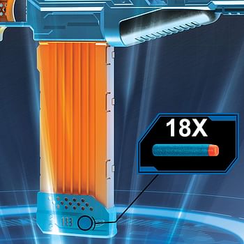 Nerf Elite 2.0 Turbine CS-18 Motorized Blaster, 36 Nerf Darts, 18-Dart Clip, Built-In Customizing Capabilitie/Multicolours