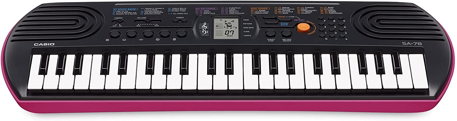 Casio SA 78 Mini 44 Keys Keyboard Pink One Size