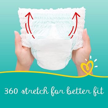 Pampers Baby-Dry Pants diapers, Size 5, 12-18 kg, With Stretchy Sides for Better Fit and Leakage Protection, 22 Baby Diapers , White, 168