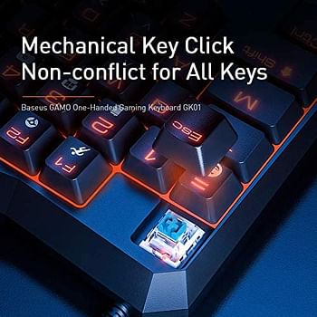 لوحة مفاتيح جامو للعب بيد واحدة اسود Gmgk01-01