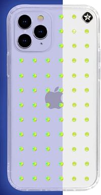 Bling My Thing - Extravaganza Pure Clear for iPhone 12 Pro Max - Neon Yellow (Swarovski® crystals Glow in the Dark)/One Size