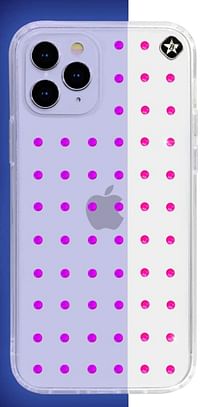 Bling My Thing - Extravaganza Pure Clear for iPhone 12/12 Pro - Neon Pink (Swarovski® crystals Glow in the Dark)