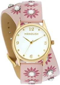 Manoush Unisex-Adult Analogue Classic Quartz Watch with PU Strap MSHDI04 Gold