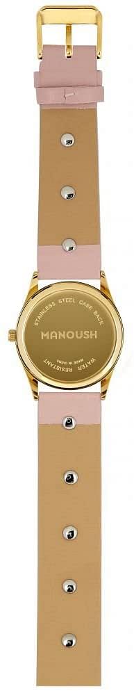Manoush Unisex-Adult Analogue Classic Quartz Watch with PU Strap MSHDI04 Gold