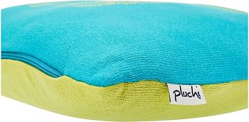 Pluchi Knitted Baby Pillow - Green/Bondi Blue, Piece of 1/One Size