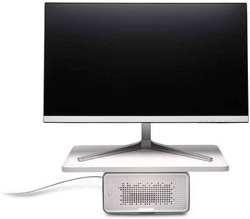 Kensington FreshView Desk Air Purifier Monitor/iMac Stand - Suitable for Home Office, USB powered, Supports Laptops, Notebooks, Monitors up to 27 inch (K55460EU) White