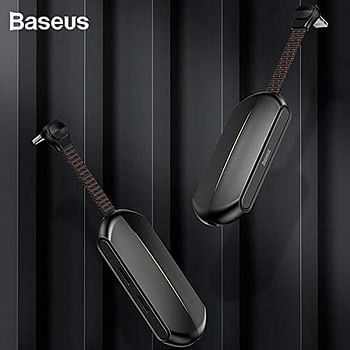 Baseus 3-in-1 iP Male to Dual iP & 3.5mm Female Adapter L47 Black（*）