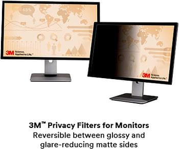 فلتر الخصوصية 3M لشاشة LCD عريضة 19 بوصة. شاشة سوداء للخصوصية مضادة للمعان حماية البيانات من الاختراق البصري.