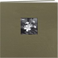 كتاب ذاكرة أمامي من نسيج الحرير من Pioneer Postbound, 12"x12"/ أخضر / 12 × 12 بوصة