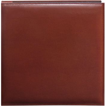 Pioneer 12 Inch by 12 Inch Snapload Sewn Leatherette Cover Memory Book, Brown