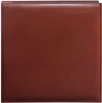 Pioneer 12 Inch by 12 Inch Snapload Sewn Leatherette Cover Memory Book, Brown