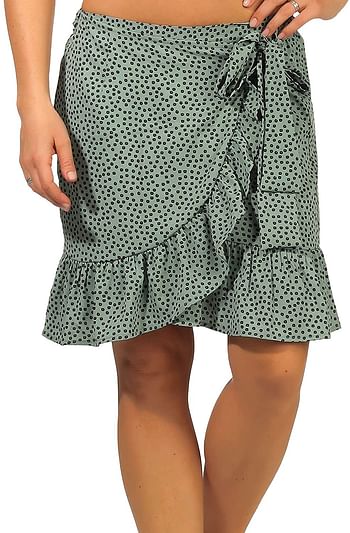 Only Women's ONLOLIVIA WRAP WVN Skirt | Black_C-N10 | XS