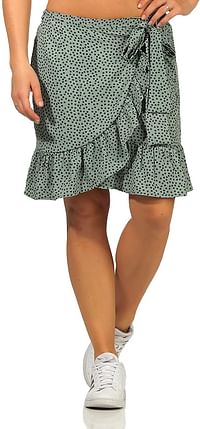 Only Women's ONLOLIVIA WRAP WVN Skirt Green_17-5107 TCX/XS