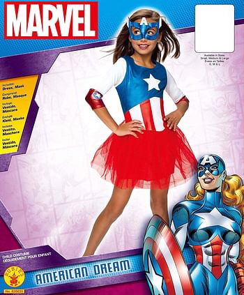Rubie's Marvel Classic Child's American Dream Metallic Costume, Large - Multicolor