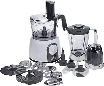 Black+Decker 1000W 32 Functions 5-in-1 Food Processor, White - FX1075-B5/1 Set