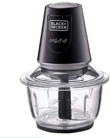 Black+Decker 400W Multi-function Vertical Glass Chopper Mincer, Black - GC400-B5