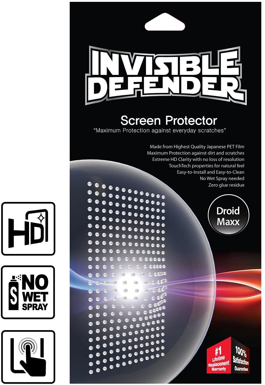 Rearth Pack of 3 Invisible Defender HD Clarity Screen Guard for Motorola Droid Maxx/Clear