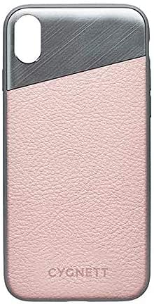 Cygnett Element Premium Genuine Slim Stylish Soft Leather With Aluminum Case, Full Protective Back Cover, With Anti Shock Core For Apple iPhone Xs (2018) / Apple iPhone X (2017) 5.8 inch - Pink Sand/Multi color/One Size