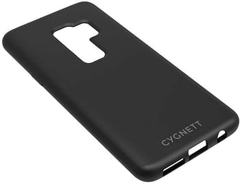 Cygnett Skin Slimline Case Soft Touch Flexible Shell Slim & Lightweight Works with Wireless Chargers Raised Camera Bezel Scratch Resistant Edge to Edge Shockproof for Samsung Galaxy S9 Plus - Black