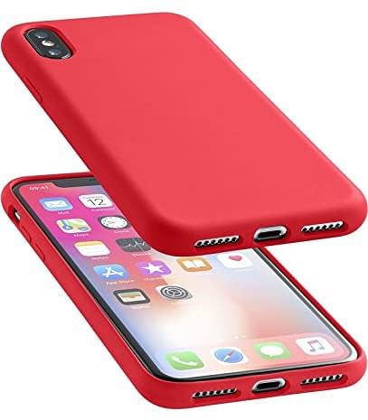 Cellularline Soft Touch Case for Apple iPhone X, Red - One Size