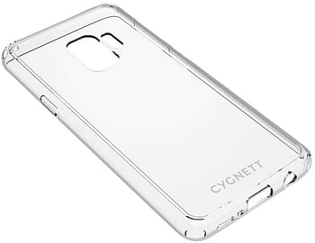 Cygnett AeroShield Slim Protective Case, Shock Absorbent TPU Frame, Scratch Resistant, Lightweight Design, [Friendly Wireless Charger] [Hard-Shell Back] for Samsung Galaxy S9 - Crystal Clear - One Size