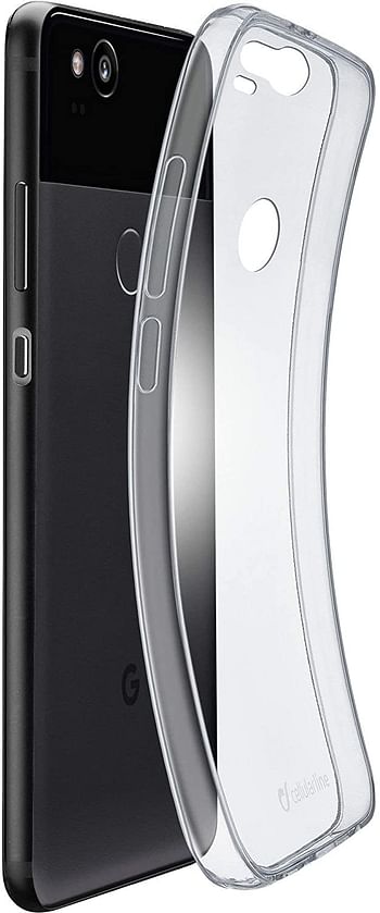 Cellularline Rubber Case For Google Pixel 2 | Clear | One size .