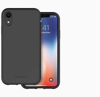 Cygnett Phone Case Skin Slimline with Soft Touch, Flexible Shell, Slim & Lightweight, Works with Wireless Chargers, Raised Camera Bezel, Scratch Resistant, Edge to Edge Shockproof - For Iphone XR/black/One Size