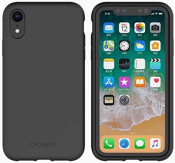 Cygnett Phone Case Skin Slimline with Soft Touch, Flexible Shell, Slim & Lightweight, Works with Wireless Chargers, Raised Camera Bezel, Scratch Resistant, Edge to Edge Shockproof - For Iphone XR/black/One Size