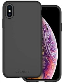 Cygnett Skin Slimline Case with Soft Touch, Flexible Shell, Slim & Lightweight, Works with Wireless Chargers, Raised Camera Bezel, Scratch Resistant, Edge to Edge Shockproof - For iPhone X/XS - Black - One Size