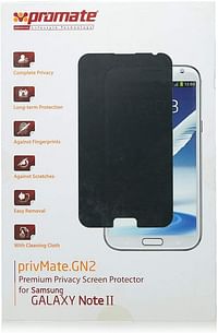 Promate Privacy Screen Protector For Samsung Galaxy Note 2 - Black - One Size