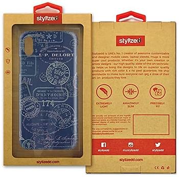 Stylizedd Apple Iphone X (Iphone 10) Slim Snap Case Cover Matte Finish - La Poste Paris - Blue