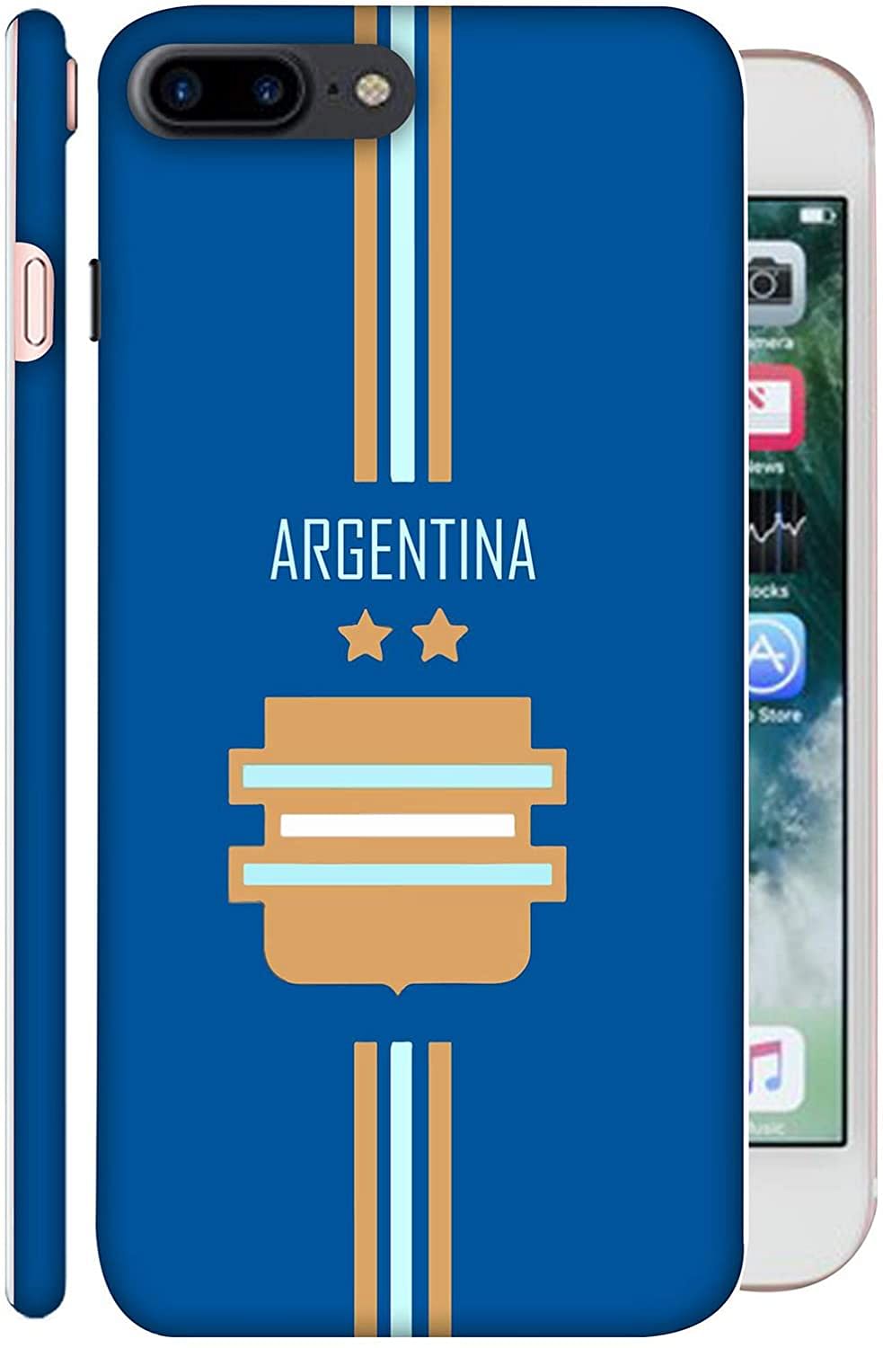 Colorking Apple Iphone 7 Plus Football Blue Case Shell Cover - Fifa Argentina 01 - One Size , Multicolor