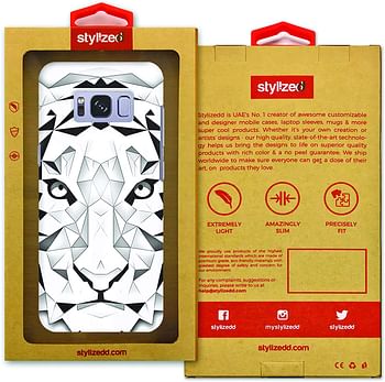 Stylizedd Samsung Galaxy S8 Slim Snap Case Cover Matte Finish - Poly Tiger - White/Multicolor/One size