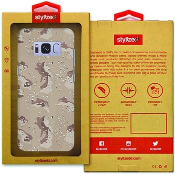 Stylizedd Samsung Galaxy S8 Plus Slim Snap Case Cover Matte Finish - Desert Storm Camo - Beige