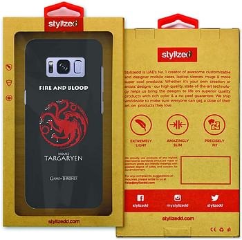 Stylizedd Samsung Galaxy S8 Plus Slim Snap Case Cover Matte Finish - GOT House Targaryen/multicolor/one size