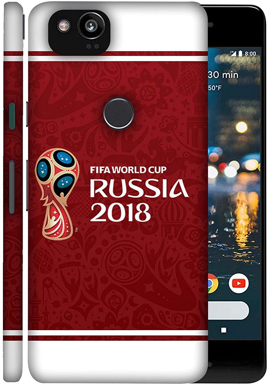 Colorking Google Pixel 2 Xl Football Red Case Shell Cover - Fifa Cup 10/Red