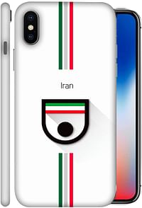 غطاء حافظة أبيض اللون لهاتف آبل آيفون X لكرة القدم - فيفا إيران 01